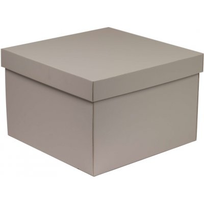 Dárková krabice s víkem 300x300x200/40 mm, šedá – Zboží Mobilmania