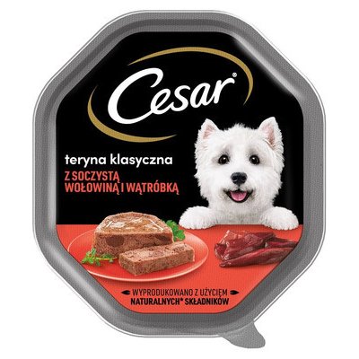 Cesar kompletní pro dospělé psy s hovězím masem a šťavnatými játry 14 x 150 g – Hledejceny.cz