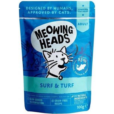 MEOWING HEADS Cat Surf & Turf 100 g – Zboží Mobilmania