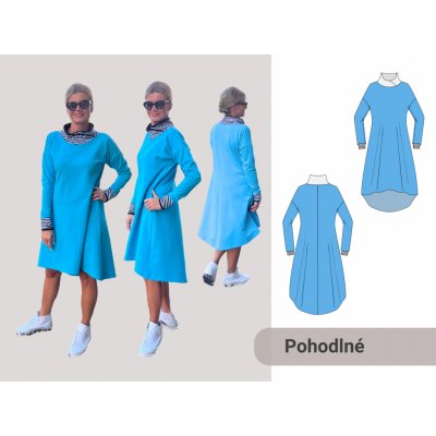 Šijeme hravě Střih Adéla dámaské šaty/mikinošaty 170 cm – Zboží Mobilmania