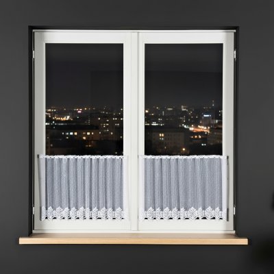 Dekorační metrážová vitrážová záclona MONIKA - VIOLA bílá výška 50 cm MyBestHome – Sleviste.cz