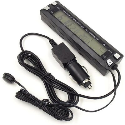 Teploměr IN/OUT + tester autobaterie + hodiny – Zboží Mobilmania