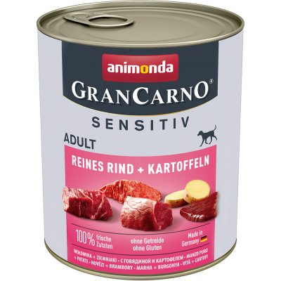 Animonda GranCarno Adult Sensitive čisté hovězí & brambory 24 x 0,8 kg – Zboží Mobilmania