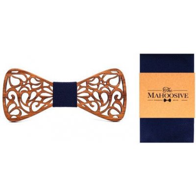 Mahoosive sada motýlek + kapesníček MS-13 dřevěný – Zboží Dáma