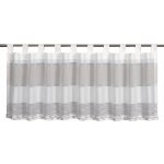 Sehlbach Vitrážová záclona s poutky, žakárové pruhy, taupe, 140 x 45 cm – Hledejceny.cz
