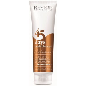 Revlon 45 days total Color care Shampoo & Conditioner 2in1 2v1 šampon a kondicionér pro intenzivní měděné odstíny 75 ml