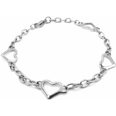 Steel Jewelry náramek srdíčka z chirurgické oceli NR230911