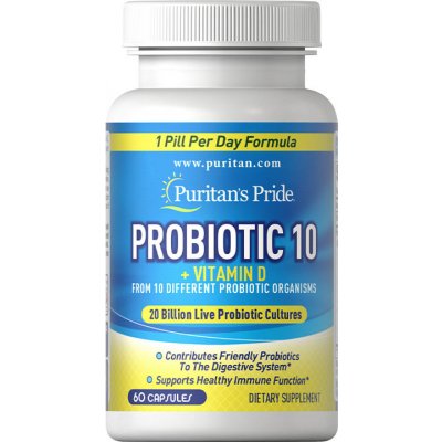 Puritan's Pride Probiotic 10 60 kapslí – Hledejceny.cz
