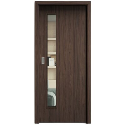 Sapeli Elegant Komfort M60 posuvné ořech 80 x 210 cm Čiré sklo – Hledejceny.cz