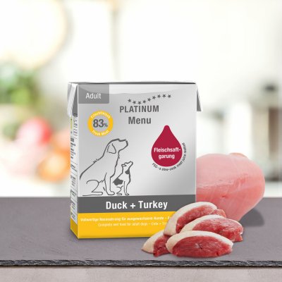 Platinum Natural Menu Adult Duck & Turkey 12 x 185 g – Sleviste.cz