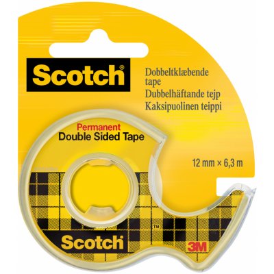 3M Scotch lepicí páska oboustranná s odvíječem 12 mm x 6,3 m