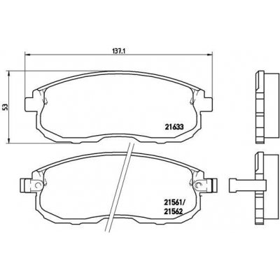 Sada brzdových destiček, kotoučová brzda BREMBO P 56 021