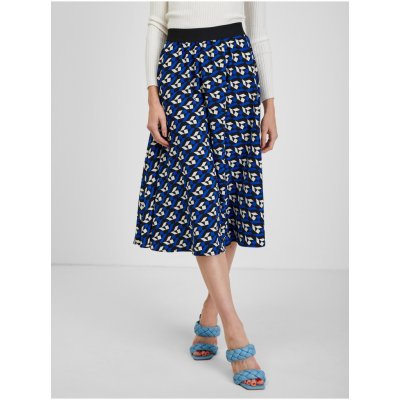 Orsay dámská plisovaná vzorovaná sukně modrá