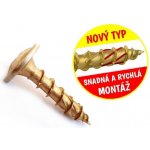 Konstrukční vrut do dřeva KLIMAS 8x60 TORX talířová hlava TX40 žlutý Zn (50 ks v balení) – Hledejceny.cz