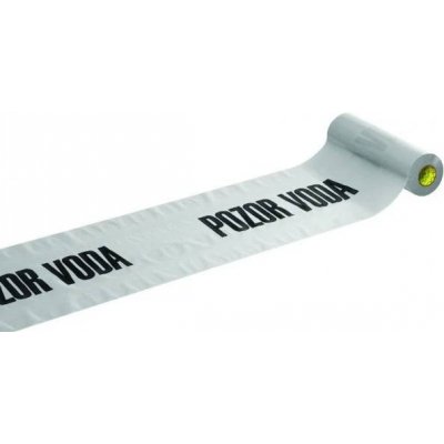 Gtex Výstražná fólie výkopová 33 cm x 50 m bílá s potiskem Pozor voda – Zboží Dáma