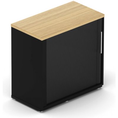 Epic, Skříň kancelářská policová, shrnovací dveře P, šířka 80 cm, výška 77,7cm – Sleviste.cz