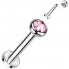 Piercing Šperky4U piercing do brady labreta titan růžová TIT1291P-1208