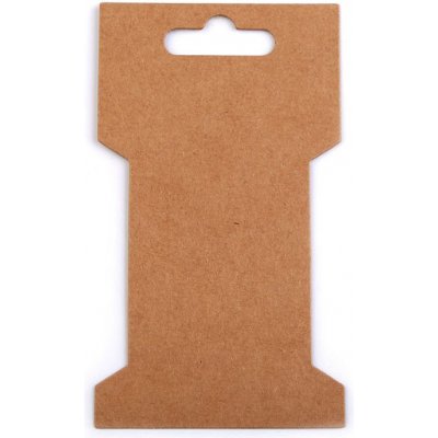 Prima-obchod Papírová karta natural 6,6x11,5 cm s výřezem, barva hnědá přírodní – Hledejceny.cz