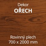 Brons Rovinný plech 700 x 2000 mm dekor ořech