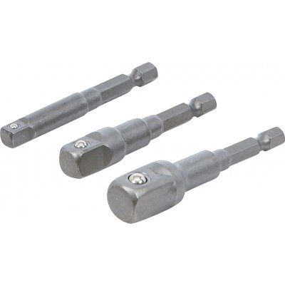 BGS 9685 Vrrtačkové adaptéry šestihran 1/4" na čtyřhran 1/4" - 3/8" - 1/2" BGS109685 Sada 3 díly – Hledejceny.cz