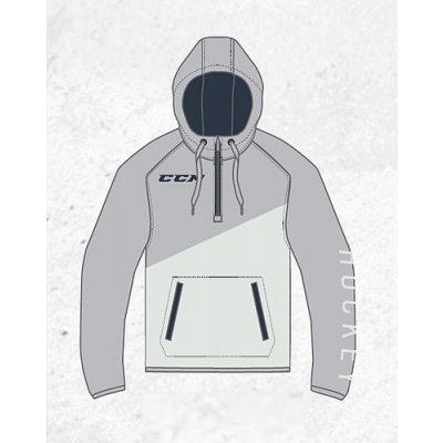 CCM Chromatic 1/4 Tech Fleece SR šedá – Zboží Dáma