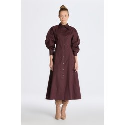 Gant Slim Volume Sleeve Shirt Dress fialová