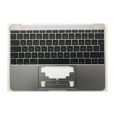 Topcase s klávesnicí pro Apple MacBook 12" A1534 2016-2017 Space Gray CZ layout – Zboží Mobilmania