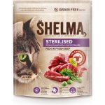 Shelma Sterille bezobilné granule s čerstvým hovězím pro dospělé kočky 750 g