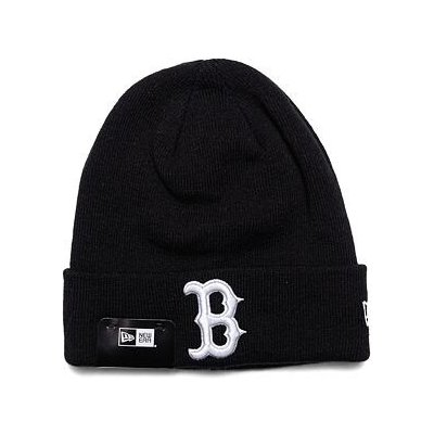 New Era MLB League Essential Cuff Beanie Boston Red Sox Black / White – Zboží Mobilmania