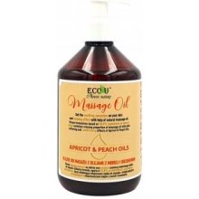 Eco-U masážní olej s broskví a meruňkou 500 ml