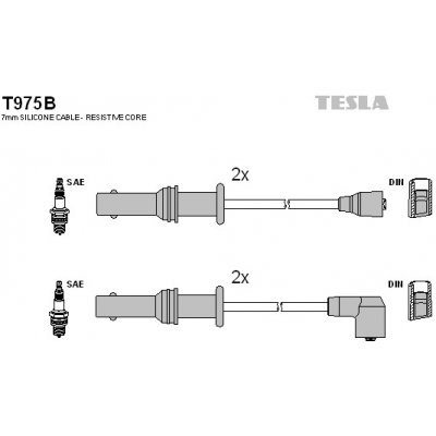 TESLA Sada kabelů pro zapalování T975B – Hledejceny.cz