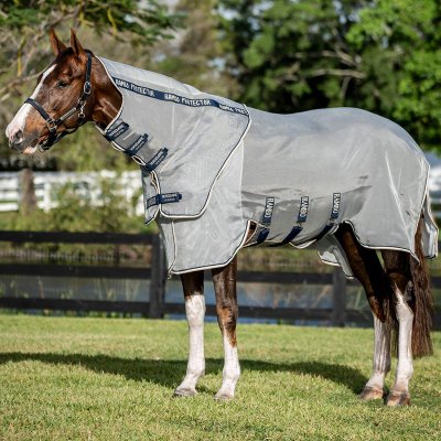Horseware Síťovaná deka Rambo Protector Fieldsafe Plus Silver Navy – Hledejceny.cz