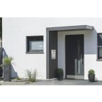 Gutta BS Plus 160 antracit 200x90 cm levý bok s poštovní schránkou, integrovanou kamerou, domovním telefonem a nerezovým odtokem – Zboží Mobilmania