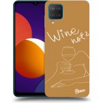 Pouzdro Picasee silikonové Samsung Galaxy M12 M127F - Wine not černé – Sleviste.cz