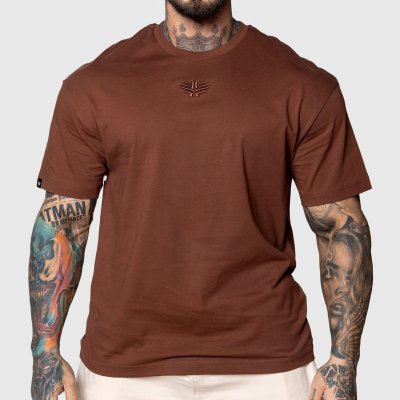 Iron Aesthetics Oversized tričko 3D hnědé – Zbozi.Blesk.cz
