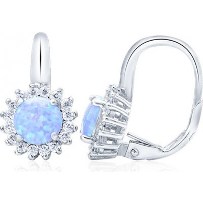 Mabell dámské stříbrné náušnice MARY CZ221PSS1369E-BLUEC45 – Zboží Mobilmania