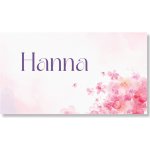 Personal Personal Jmenovka na stůl - Růžové květiny Zvolte množství: od 61 ks a víc – Zboží Dáma