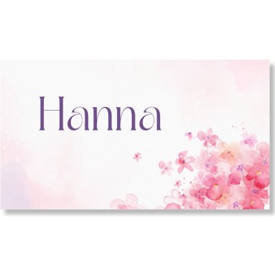 Personal Personal Jmenovka na stůl - Růžové květiny Zvolte množství: od 61 ks a víc – Zboží Dáma