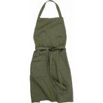 CG Workwear Klasická gastro zástěra s laclem z pevné tkaniny střední kapsa na drobnosti zelená melange – Hledejceny.cz