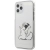 Pouzdro a kryt na mobilní telefon Apple Pouzdro Karl Lagerfeld PC/TPU Choupette Eat iPhone 12/12 Pro 6.1 Transparent