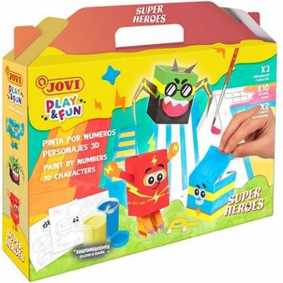 JOVI Malování temperovými barvami PLAY&FUN 17ks Super Heroes – Hledejceny.cz