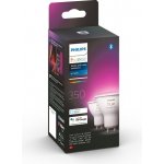 Philips Hue 8719514340084 LED žárovky set 2x4,3W GU10 350lm 2000-6500K sada 2ks, Bluetooth, stmívatelné, White and color ambiance + 16 millionů barev, bílá – Zboží Mobilmania