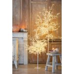 Dekorace stříbrný svítící stromeček Tree leaves silver M Ø 60*100 cm J-Line by Jolipa – Hledejceny.cz