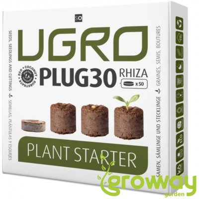 U Gro Coco Plug Plant Starter Rhiza 30mm, sadbovací tablety 50 ks – Hledejceny.cz