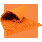 Akustický panel pěna Pyramida 200×100 cm 7 cm oranžový – Hledejceny.cz