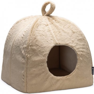 Beeztees Moza kočičí dům béžový plyš 40 x 40 cm – Hledejceny.cz