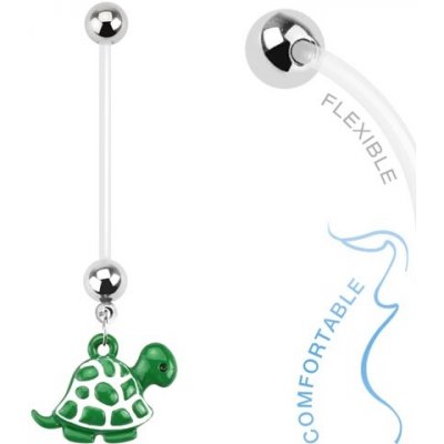 Šperky4U těhotenský piercing do pupíku želvička WP01085.0 – Sleviste.cz