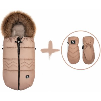 Cam Cottonmoose Set zimní NORTH YUKON s rukavicemi Mooseel kávový – Zboží Dáma