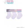 Kojenecká ponožka a punčocháčky New Baby Kojenecké pruhované ponožky bílé 3ks