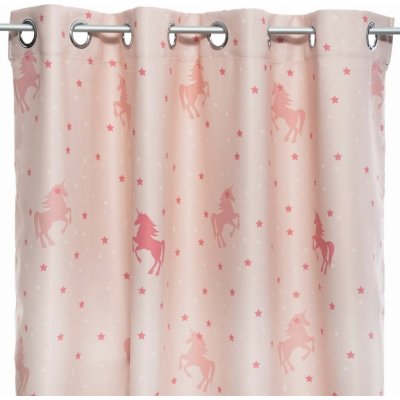 Atmosphera for kids Dětský závěs UNICORN, 140 x 250, růzový – Sleviste.cz